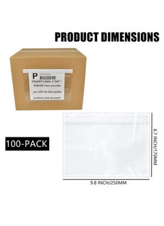 Excefore Shipping Label Sleeves 100Pcs, 7" x 10" Inches - Packing Slip Envelope Pouches with Self-Adhesive Peel & Seal, Clear Packing List Envelopes, Waterproof Mailing List Holder for Invoice Documents Labels  - Image 2