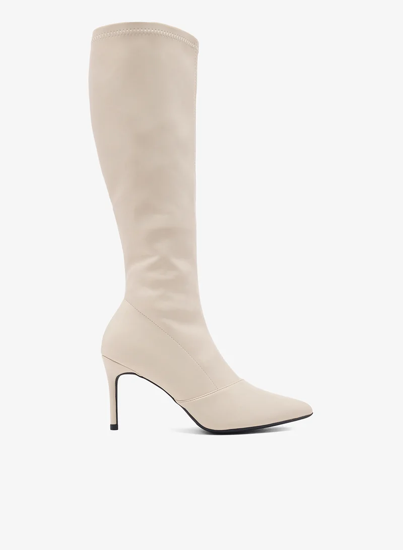 ELLA Pointed Toe Stiletto Heel Knee Boots