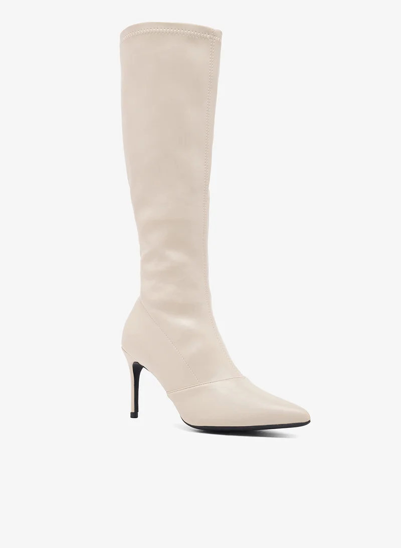 ELLA Pointed Toe Stiletto Heel Knee Boots