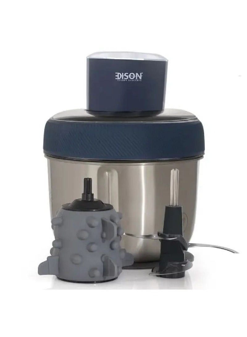 EDISON Edison Food Processor 3 Bowls 350 Watts Blue grey  - Image 2
