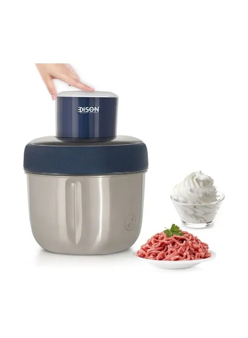 EDISON Edison Food Processor 3 Bowls 350 Watts Blue grey  - Image 1