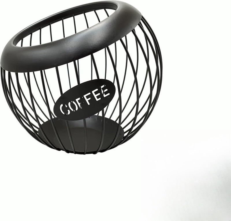 Coffee Pod Holder,K Cup Holders for Counter,Large Capacity K-cup Organizer, Coffee Station Organizer,Metal Coffee Pods Storage (Black)(Black) - Image 1