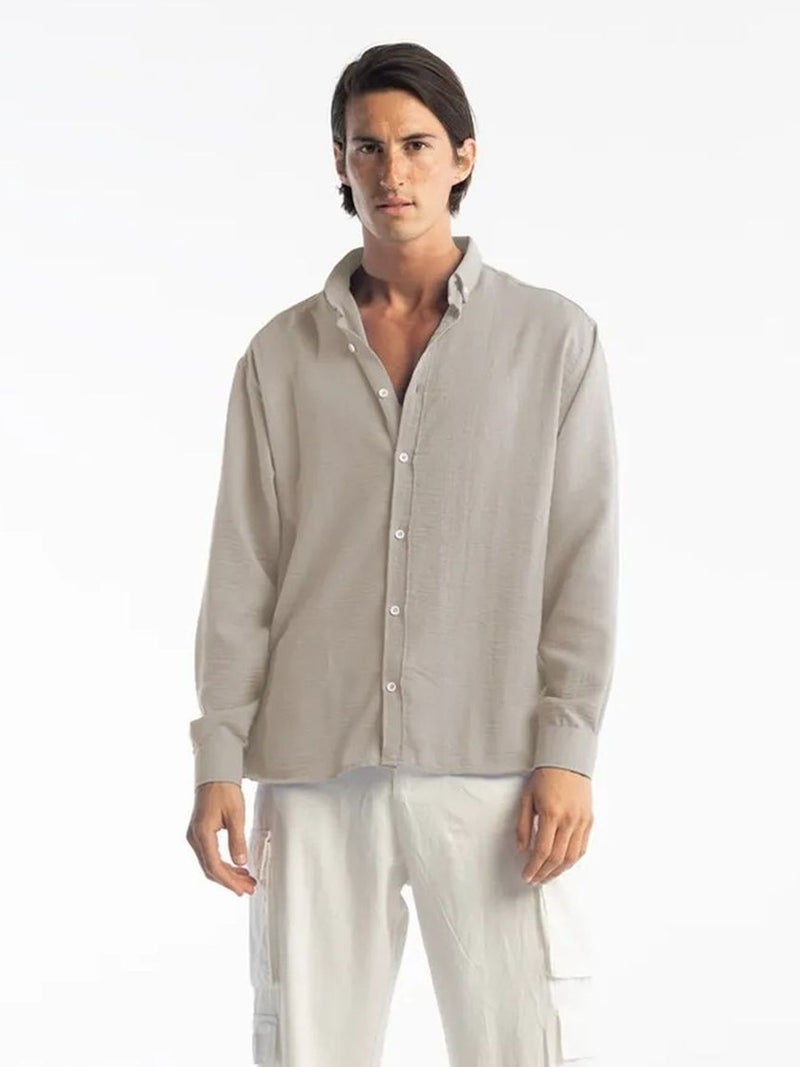 GIESTO Oversized Button-Up Long Sleeve Shirt - Image 1