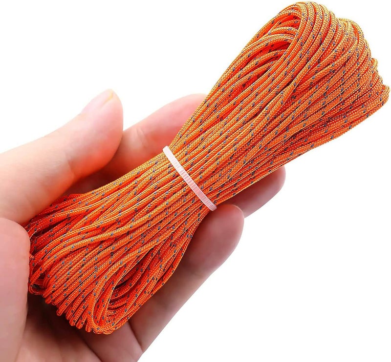 ThreeBulls 1.8mm Fluorescent Reflective Guyline Tent Rope Camping Cord Paracord,65 Feet - Image 4