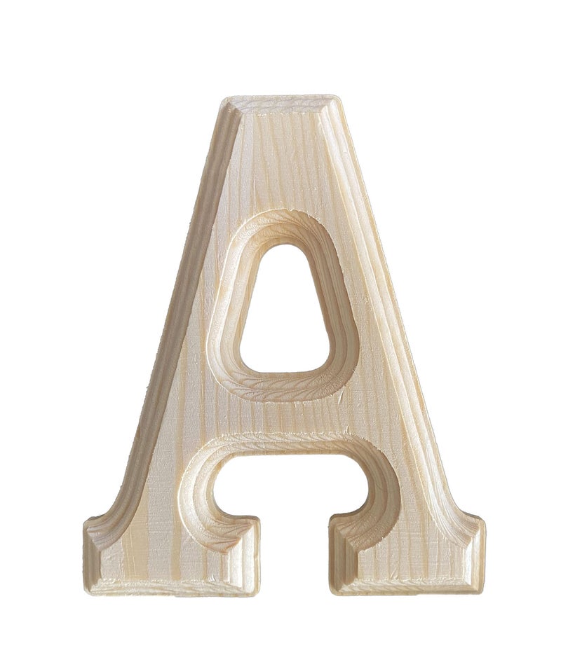 Crafts Central Pine Wood Beveled Wooden Alphabet Letters for Arts  Crafts Decorations and DIY A