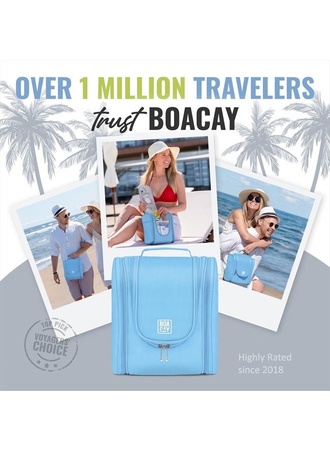 BOACAY Hanging Travel Toiletry Bag for Women and Men, Makeup Bag, Bathroom & Shower Organizer Kit for Accessories, Cosmetics, Travel Essentials - Image 5