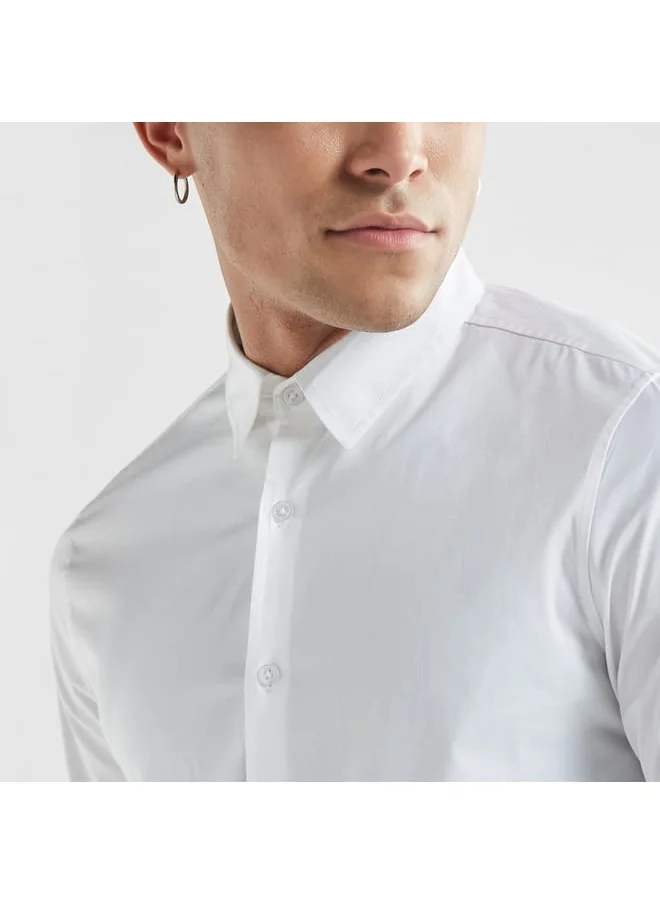 FAV Solid Shirt with Long Sleeves