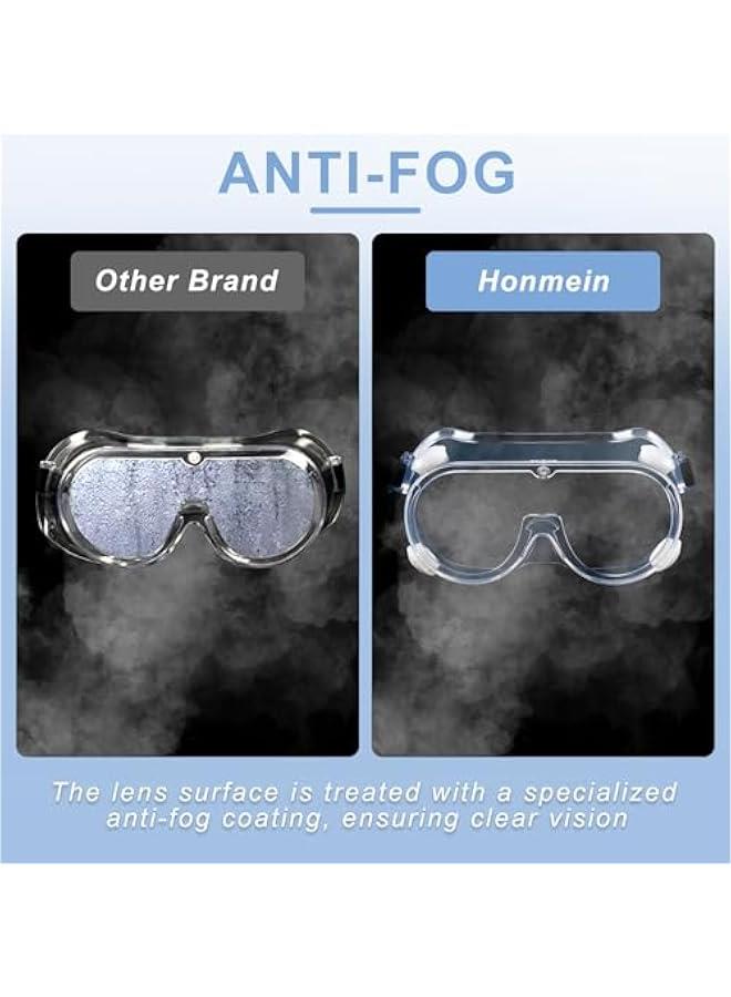 Arabest 2-Pack Safety Goggles, Anti-Fog Lab Goggles, Over Glasses Safety Glasses for Chemistry Lab, Mowing, Woodworking, Painting, Construction, Industrial Use  - Image 2