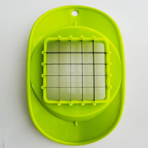 YNHIAG 1 PCS Egg Chopper Egg Slicer Fruit Salads Cuter Potato Cutter Hard Boiled Egg Slicers Fruit Cube,Vegetable Slicer,Onion Mincer Chopper, Vegetable Chopper,Cutter,Dicer - Pack of 1 grid 0.5 inch,Green - Image 5