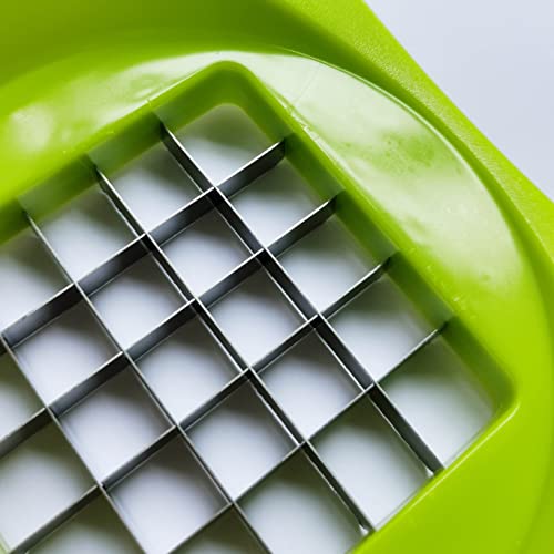 YNHIAG 1 PCS Egg Chopper Egg Slicer Fruit Salads Cuter Potato Cutter Hard Boiled Egg Slicers Fruit Cube,Vegetable Slicer,Onion Mincer Chopper, Vegetable Chopper,Cutter,Dicer - Pack of 1 grid 0.5 inch,Green - Image 4
