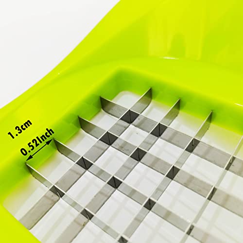 YNHIAG 1 PCS Egg Chopper Egg Slicer Fruit Salads Cuter Potato Cutter Hard Boiled Egg Slicers Fruit Cube,Vegetable Slicer,Onion Mincer Chopper, Vegetable Chopper,Cutter,Dicer - Pack of 1 grid 0.5 inch,Green - Image 2