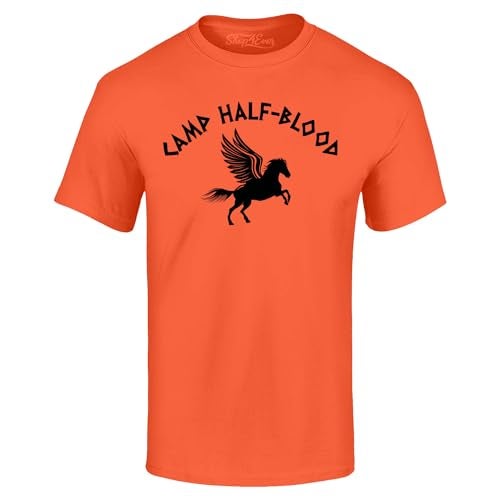 shop4ever Camp Half Blood T-Shirt Demigod Tee Medium Orange 0 - Image 1