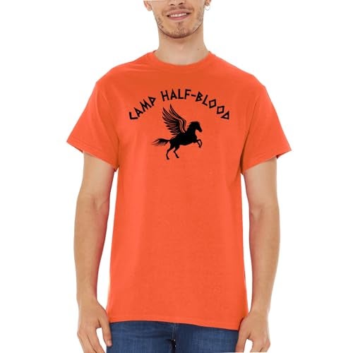 shop4ever Camp Half Blood T-Shirt Demigod Tee Medium Orange 0 - Image 2