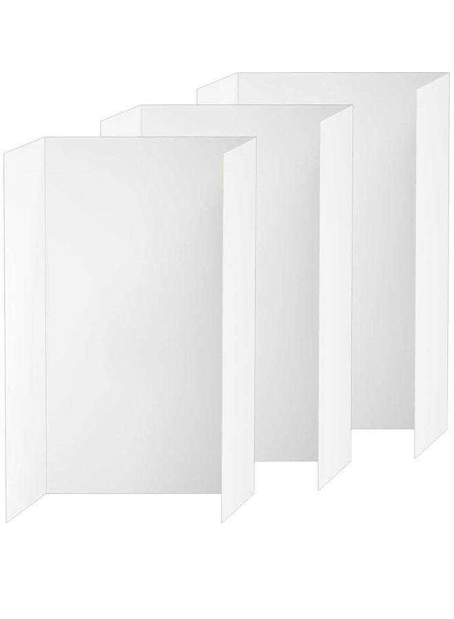 Takelablaze Small Trifold Poster Board 26"x17" Corrugated Project Boards for Science Fair School Projects Event Displays and Business Presentations Boards, 3Pack - Image 1