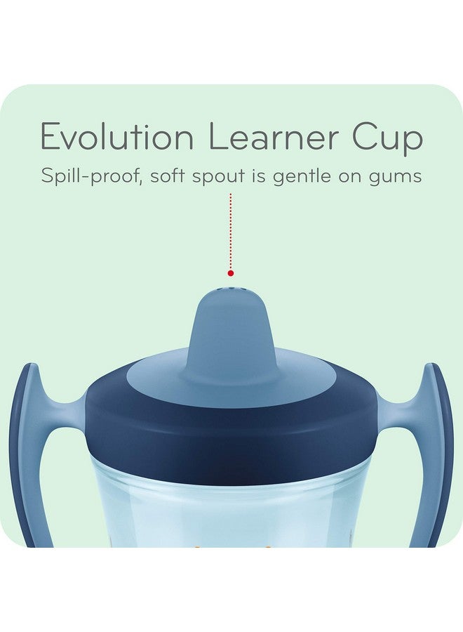 NUK Evolution Straw Cup, Blue 8 Ounce (Pack Of 2) - Image 3