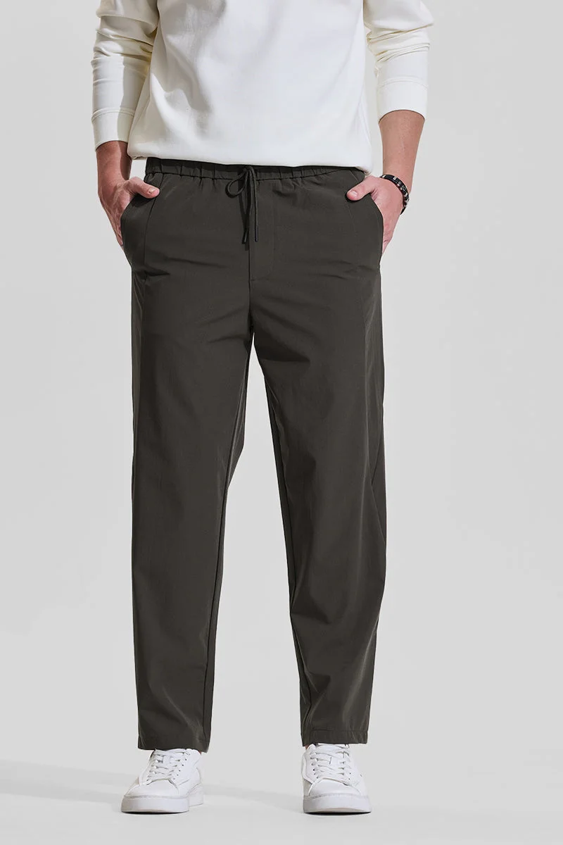 SNITCH Dark Green Dark Green Slim Fit Pants for Men | Best Price UAE