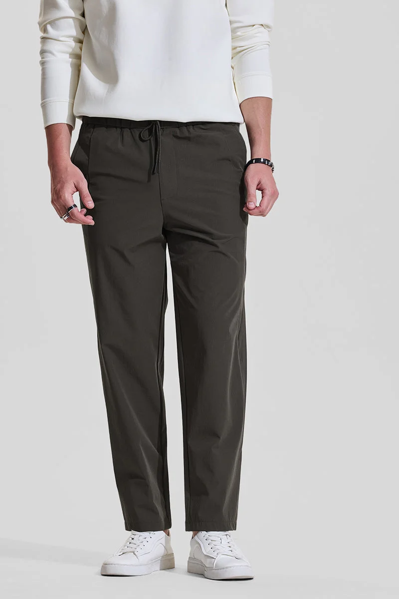 SNITCH Dark Green Slim Fit Pants