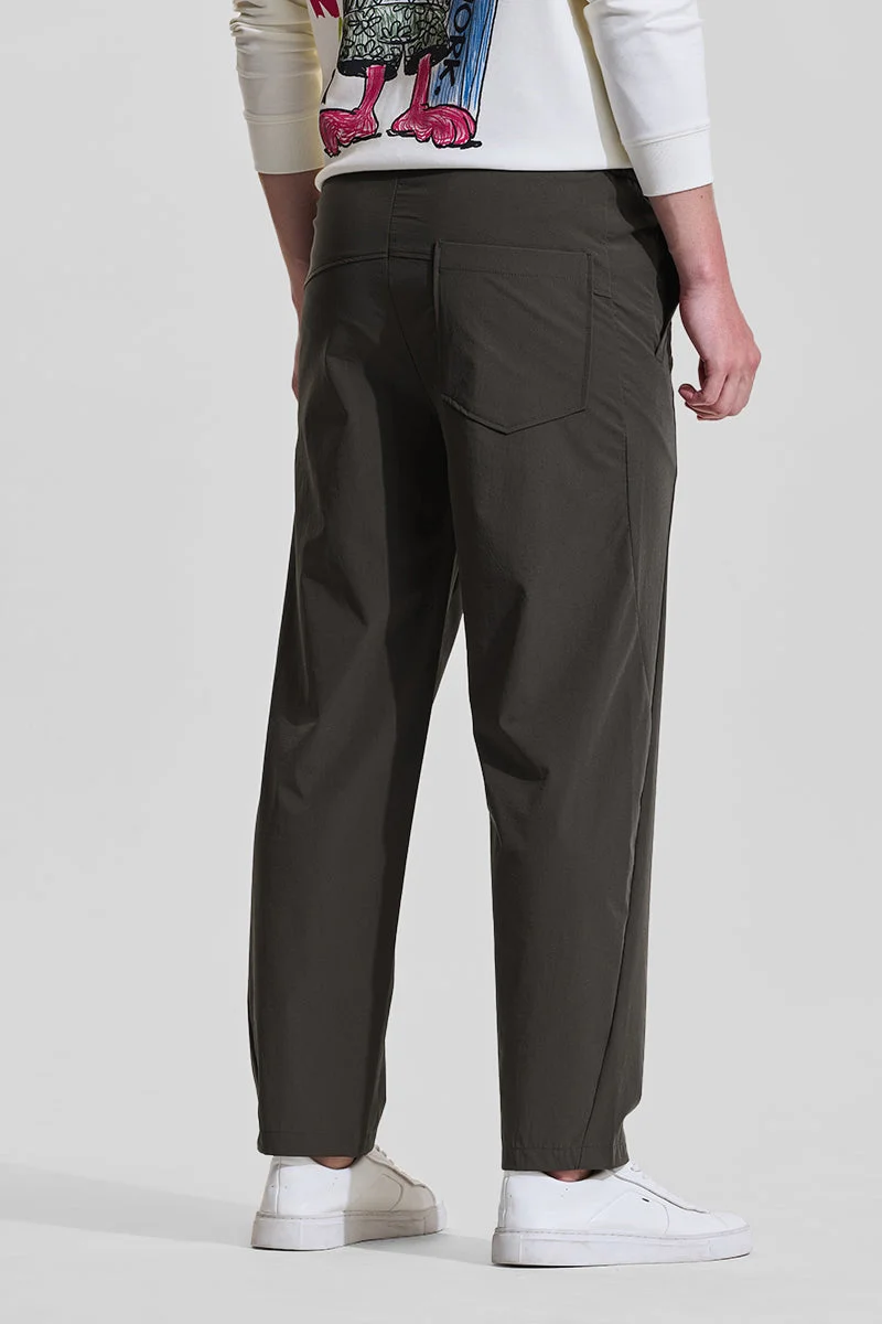 SNITCH Dark Green Dark Green Slim Fit Pants for Men | Best Price UAE