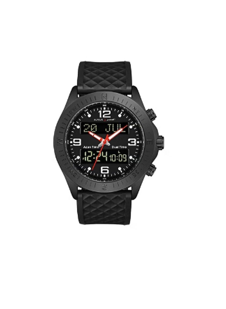 Al Fajr Water Resistant Digital Watch WH-24B-BLACK