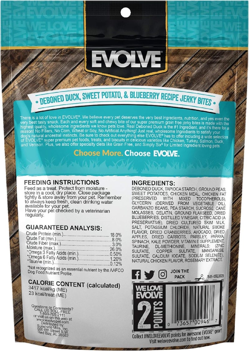 إيفولف حبات اللحم المجفف من البط والبازلاء والتوت الأزرق من Evolve Grain Free - Image 2