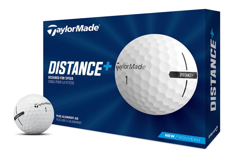 TaylorMade Golf 2021 TAYLORMADE DISTANCE+ DOZEN GOLF BALLS, WHITE - Image 1