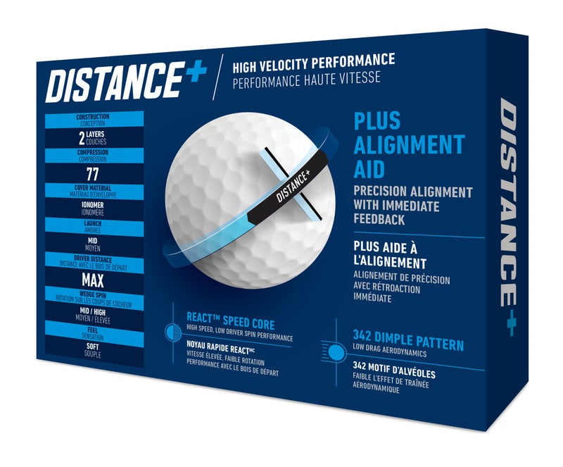 TaylorMade Golf 2021 TAYLORMADE DISTANCE+ DOZEN GOLF BALLS, WHITE - Image 2