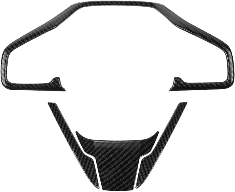 Thenice ABS Carbon Fiber Grain Steering Wheel Trims for 10th Gen Honda Civic 2016-2021 - Image 1