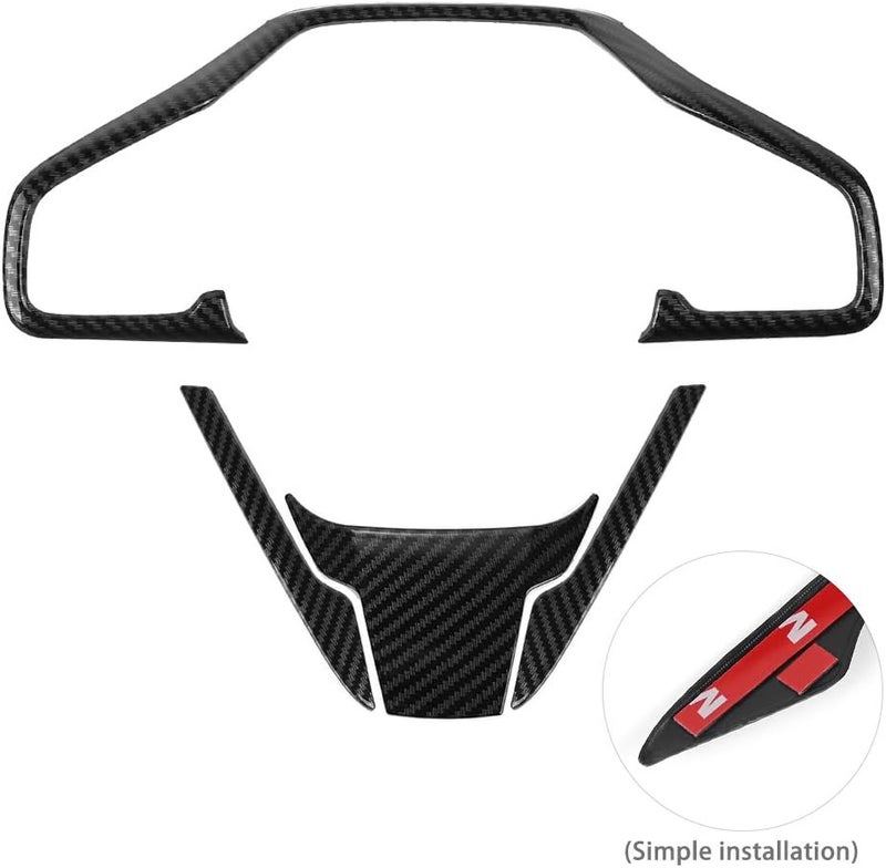 Thenice ABS Carbon Fiber Grain Steering Wheel Trims for 10th Gen Honda Civic 2016-2021 - Image 3
