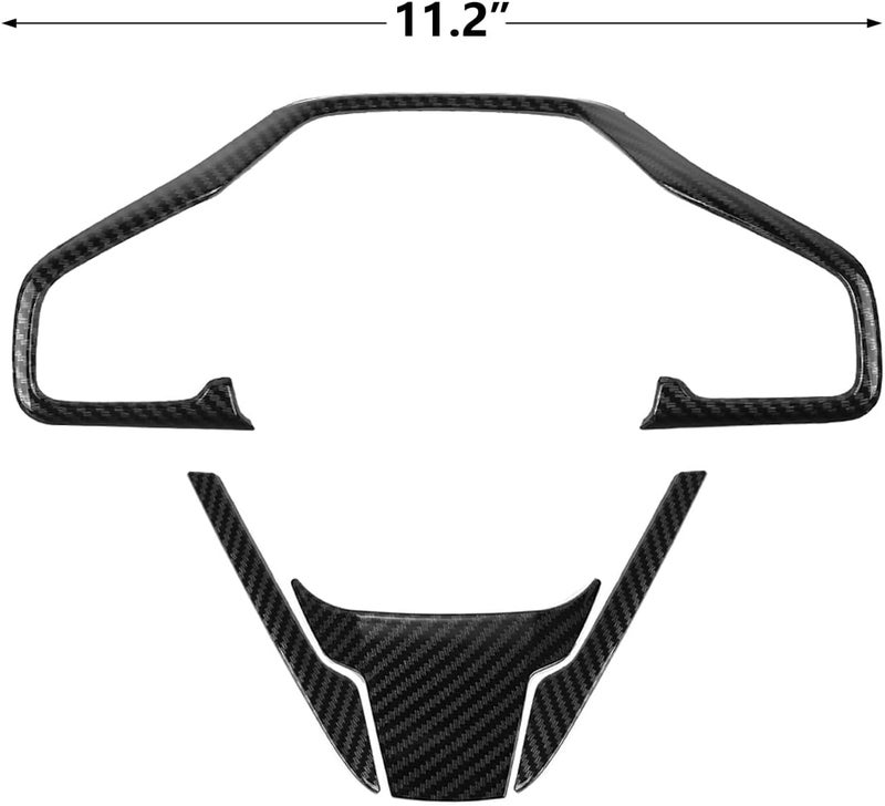 Thenice ABS Carbon Fiber Grain Steering Wheel Trims for 10th Gen Honda Civic 2016-2021 - Image 5