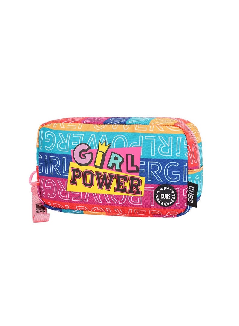 CUBS Girl Power Print Waterproof Pencil Case Pouch With Zip Closure - Image 3