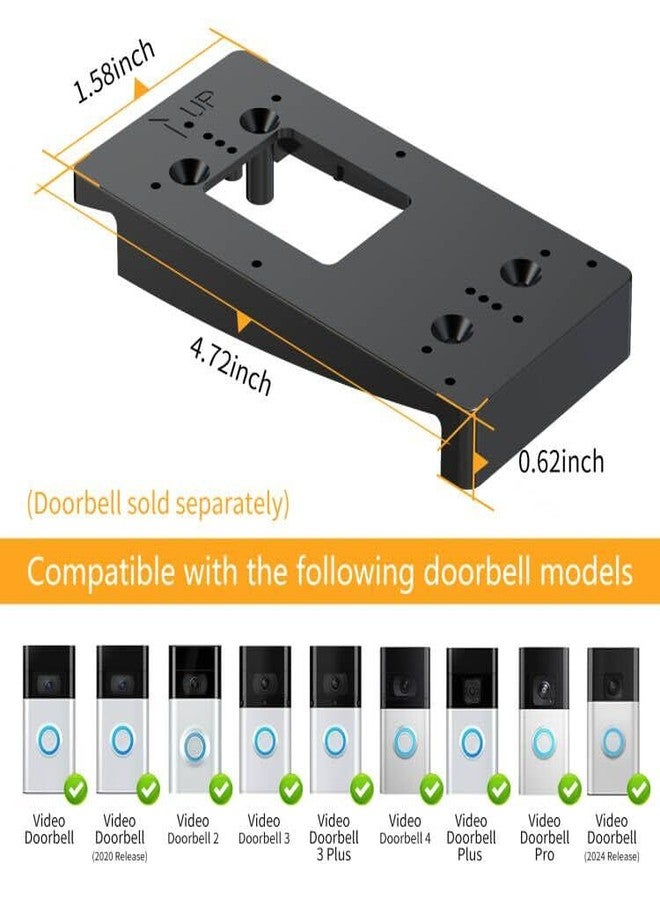 SENLEG Vinyl Siding Doorbell Wall Mount Kit Fit for Ring/Video Doorbell, Vertical Doorbell Angle Wedge Mounting Bracket Plate(4-inch Standard Vinyl Siding Only) - Image 2