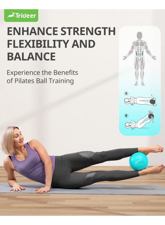 Trideer Trideer Pilates Ball 9 Inch with Pump, Core Ball, Mini Pilates Ball for Physical Therapy, Small Exercise Ball Between Knees, Small Workout Ball for Barre, Yoga, Stability, Workout, Office&Home Gym  - Image 3