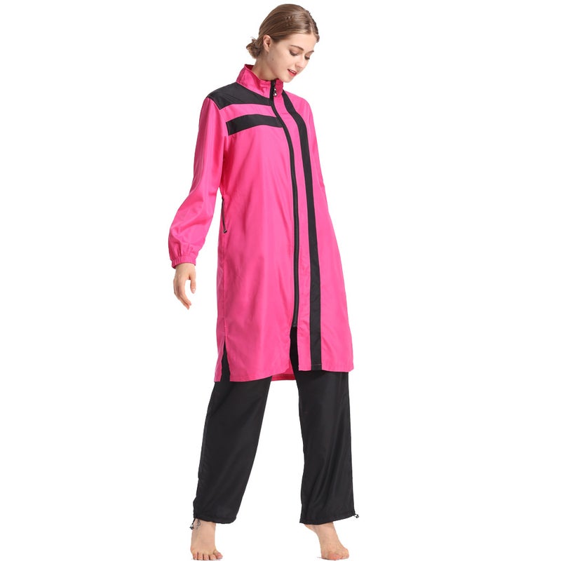 مايوه نسائي M-4XL هوي عرقي محافظ ثلاث قطع S001 أسلوب رياضي - Image 4