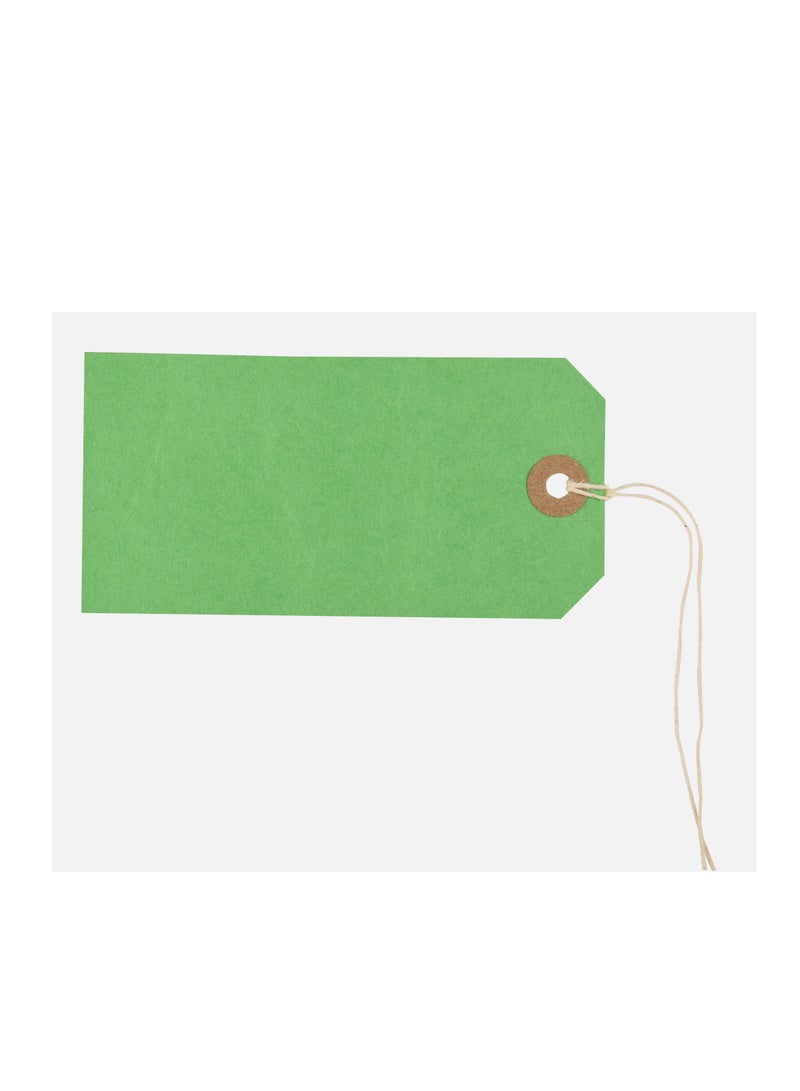 TIGER Coloured Strung Tags-120 x 60mm-Green (Pack of 250) - Image 1