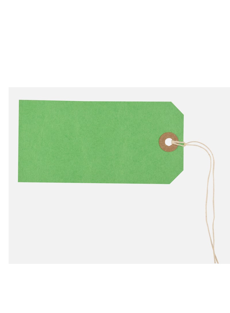 TIGER Coloured Strung Tags-120 x 60mm-Green (Pack of 250) - Image 2