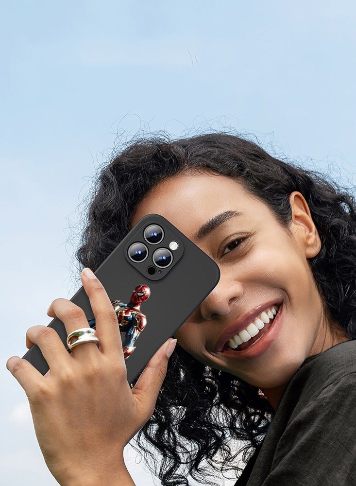 Compatible with iPhone 14 Pro Max Case Liquid Silicone Case Full Body Protective Cover Shockproof Slim Phone Case Anti-Scratch Soft Microfiber Lining - Image 4