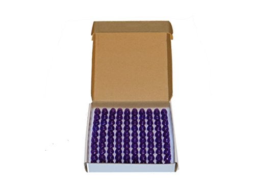 Simply Essential Solutions 100pcs 1ml (1/4 dram) Purple Mini Glass Bottle 1cc Purple Sample Vial Small Essential Oil Bottle Travel Must + one 7 Chakra Bracelet with Volcanic Lava for essential oil diffusing - Image 2