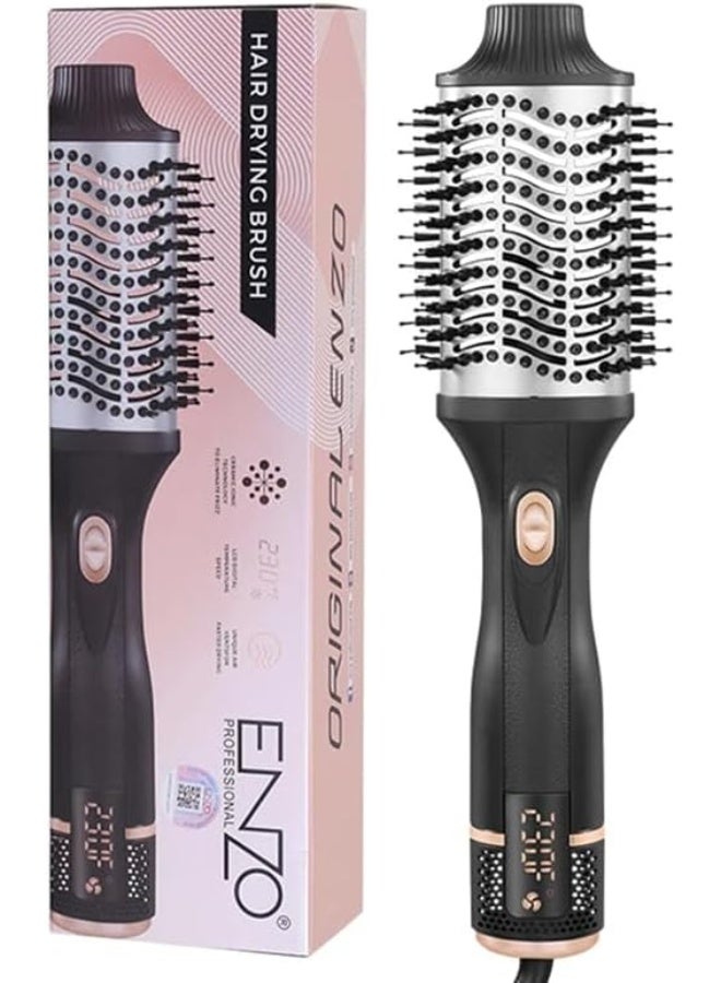 ENZO Professional مجفف الشعر الاحترافي ENZO EN-4135 – فرشاة هواء ساخن دوارة بخطوة واحدة مع تقنية الأيونات، مكواة ومشط لتكثيف الشعر، 1000 واط - النسخة الدولية - Image 1