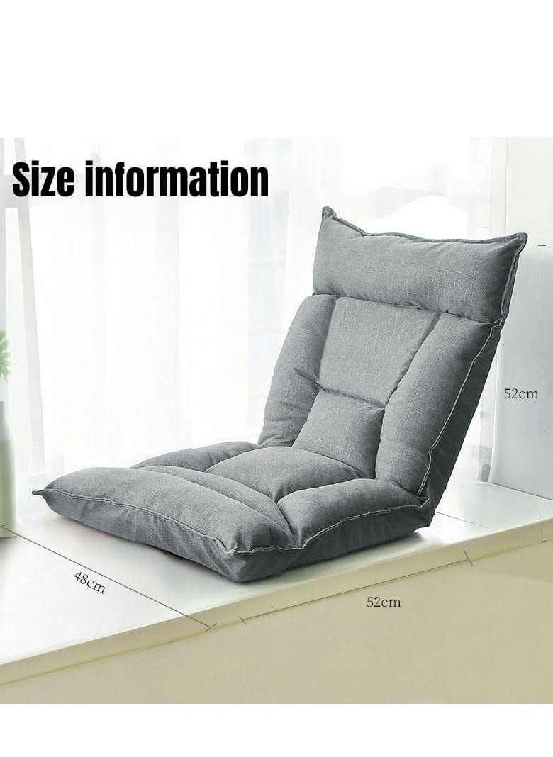 Generic - Lazy Sofa, Folding Lazy Floor Sofa With Back Support, Cushion Lazy Couch Lounge Tatami Lounger Floor Seat Couch Recliner, Home Office Reading Floor Chair With 6-Position Adjustable Backrest Sofa Bed - Image 1