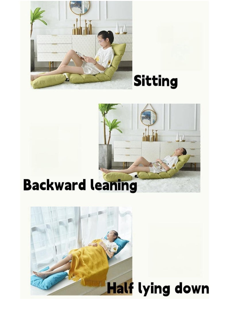 Generic - Lazy Sofa, Folding Lazy Floor Sofa With Back Support, Cushion Lazy Couch Lounge Tatami Lounger Floor Seat Couch Recliner, Home Office Reading Floor Chair With 6-Position Adjustable Backrest Sofa Bed - Image 1