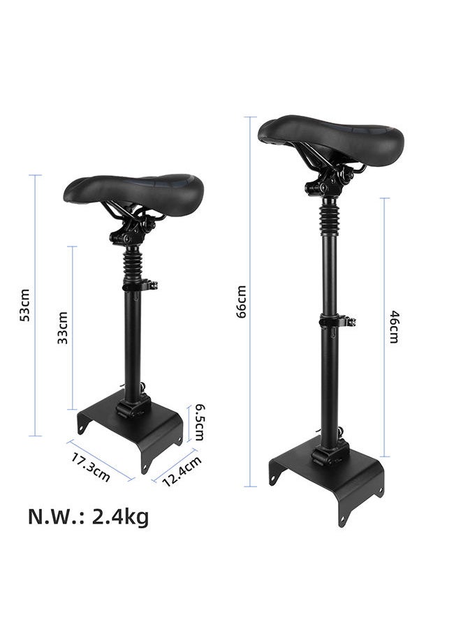 S-Color - Electric Scooter Seat Saddle Height Adjustable Folding Shockproof Scooter Seat Universal Scooter Saddle for Ninebot F20 F25 F30 F40 Electric Scooter No Drilling - Image 1