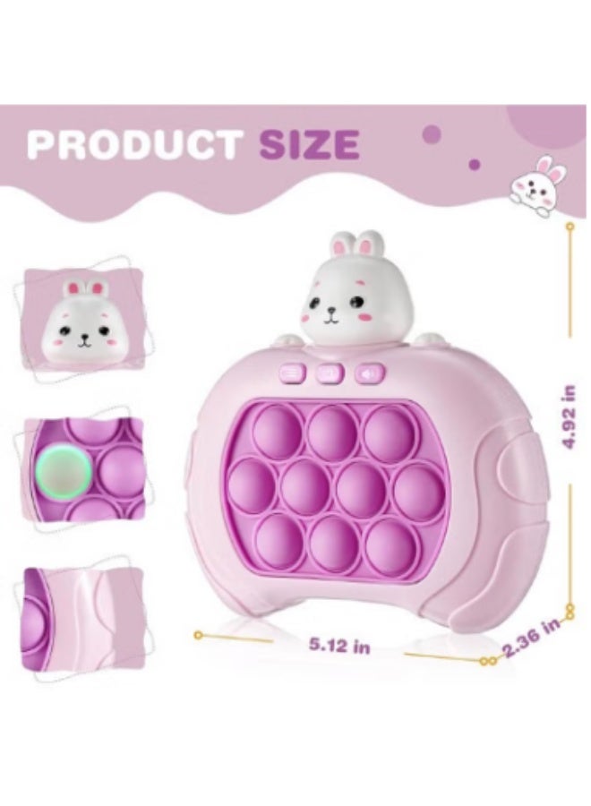 Oldzhan Electronic Quick Press Luminous Popular Game Toy Adult and Children's Puzzle Game Machine Push Bubble Sensory Toy Birthday Gift (Pink) - Image 3