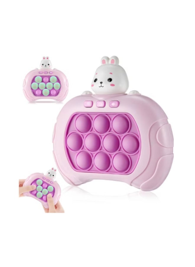 Oldzhan Electronic Quick Press Luminous Popular Game Toy Adult and Children's Puzzle Game Machine Push Bubble Sensory Toy Birthday Gift (Pink) - Image 1