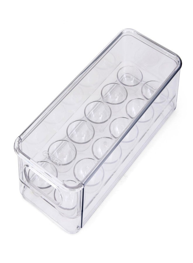 Copco Egg Storage Drawer with Removable Lid and Flat Top For Stacking and Space Saving, Holds 14 Medium, Large, XL, or Jumbo Eggs, Handle for Easy Transport, Clear - Image 1