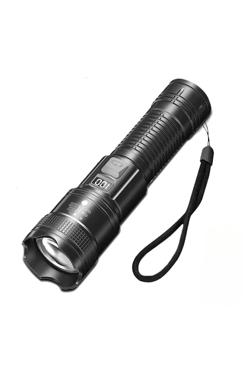 Built in Battery Style A High Power LED Flashlight USB Rechargeable Torch Strong Light Flashlight Lo
