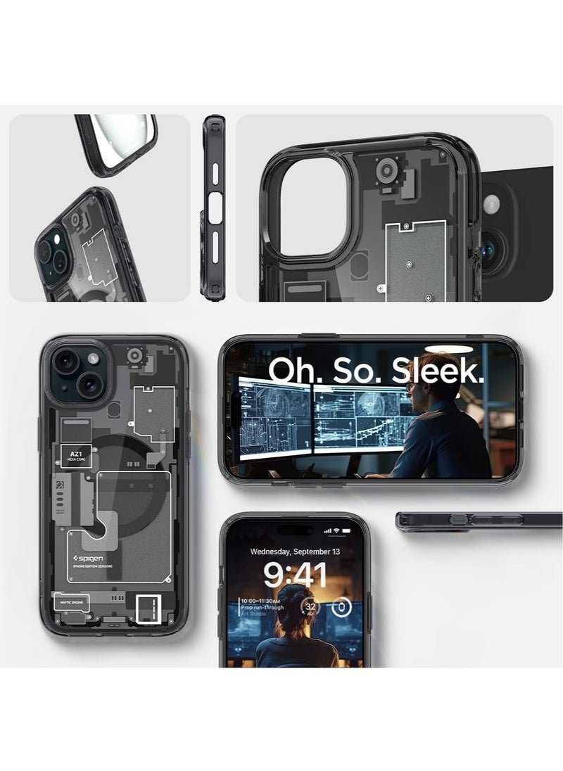 Spigen - غطاء حماية Ultra Hybrid MagFit لهاتف iPhone 15 مع MagSafe - Zero One - Image 1