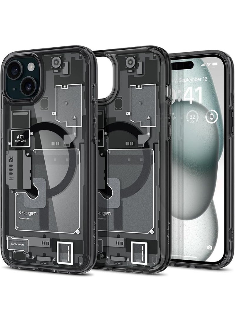Spigen - غطاء حماية Ultra Hybrid MagFit لهاتف iPhone 15 مع MagSafe - Zero One - Image 1