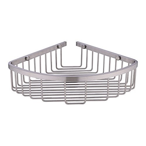 orhemus 304 Stainless Steel Shower Caddy Corner Basket Shelf Bathroom Organizer Wall Mounted Storage, Brushed Nickel - Image 1
