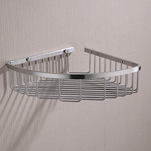 orhemus 304 Stainless Steel Shower Caddy Corner Basket Shelf Bathroom Organizer Wall Mounted Storage, Brushed Nickel - Image 5