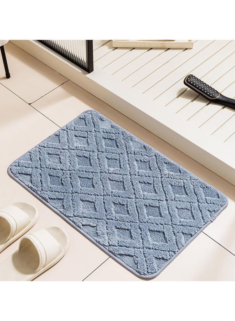 TYCOM Bathroom Rugs Bath Mat 38 By 58 CM Non Slip Fluffy Soft Plush Microfiber Shower Carpet Rug Machine Washable Quick Dry Ultra Bath Mats for Tub Bathroom and Shower